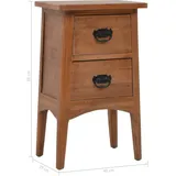 vidaXL Nachtschrank Tannenholz 40 x 29 x 68 cm Braun