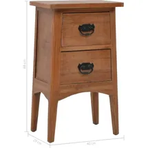 vidaXL Nachtschrank Tannenholz 40 x 29 x 68 cm Braun