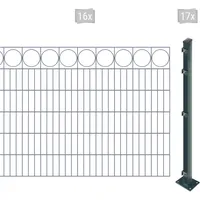 Arvotec Doppelstabmattenzaun »EASY 120 zum Aufschrauben "Ring" mit Zierleiste«, Zaunhöhe 120 cm, Zaunlänge 2 - 60 m 46216019-0 anthrazit H/L: 120 cm x 32 m