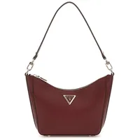 GUESS Eco Gloriana Top Zip Shoulder Bag Burgundy