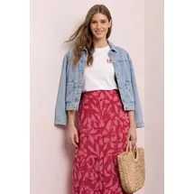 STREET ONE Maxi-Rock Damen Floral Rot 40