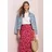STREET ONE Maxi-Rock Damen Floral Rot 40