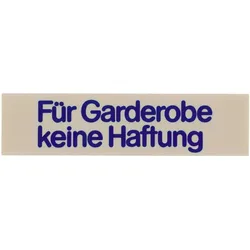 Contacto Wortschild FÜR GARDEROBE