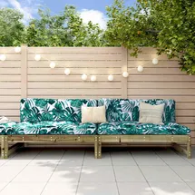 vidaXL Garten-Mittelsofas 2 Stk. Kiefernholz Imprägniert