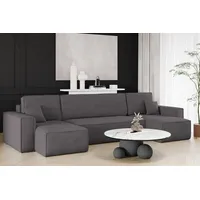 Fun Möbel Wohnlandschaft Schlafsofa MARIS Stoff Poso, Anthrazit