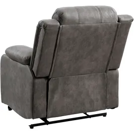 Atlantic Home Collection Relaxsessel »Cicero« mit Relaxfunktion, Federkern und Getränkehalter, grau