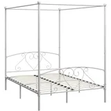 vidaXL Himmelbett-Gestell Weiß Metall 140 x 200 cm618198