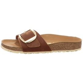 Birkenstock Madrid Big Buckle Nubukleder geölt schmal cognac 38