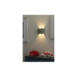 Paul Neuhaus LED-Aussenwandleuchte 4-flammig 13 cm 8 W silber 4,0 cm