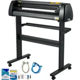 Vevor Vinyl-Schneidemaschine, 870 mm Papierzufuhr-Schneideplotter-Paket, Vinyldrucker mit einstellbarer Kraft und Geschwindigkeit, Windows-kompatibles Schilderherstellungsset mit Signmaster-Software