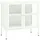 vidaXL Sideboard Weiß 70x35x70 cm Stahl und Glas