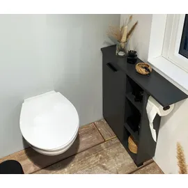 Schildmeyer Nischenschrank Katta 158594, anthrazit/Akustikpaneel Optik, 70,7 x 17,0 x 74,3 cm