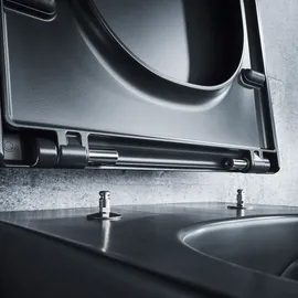 Laufen Kartell Wand-WC mit WC-Sitz Schwarz matt spülrandlos