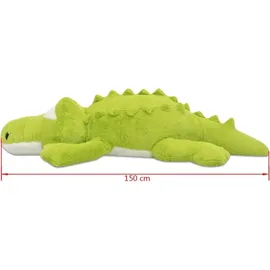vidaXL Kuscheltier Krokodil 150 cm Grün