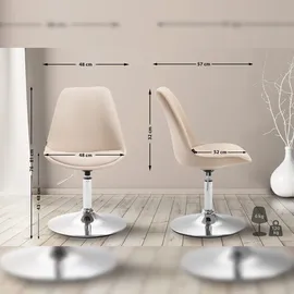 CLP Esszimmerstuhl Maverick I Stoff-Bezug I Drehstuhl