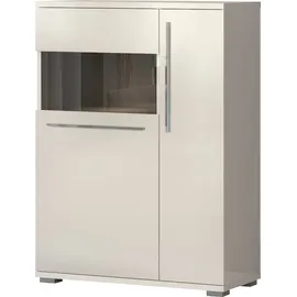 OTTO home Highboard Piano Vitrine 123 x 90 x 40,2 cm Beige