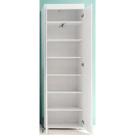 trendteam Amanda Garderobenschrank 62x195x38 cm weiß