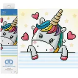 Diamond Dotz DD3-025 Bild Verliebtes Einhorn Diamond Painting 23 x 23 cm