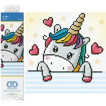 Diamond Dotz DD3-025 Bild Verliebtes Einhorn Diamond Painting 23 x 23 cm