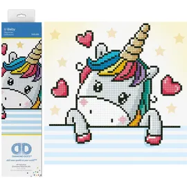 Diamond Dotz DD3-025 Bild Verliebtes Einhorn Diamond Painting 23 x 23 cm