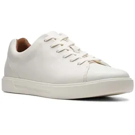 CLARKS Un Costa Lace Sneaker, White Leather, 39.5 EU