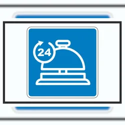 24H Service Schild mit Symbol A2 (420x594mm)
