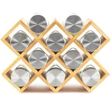 Hanseküche Gewürzregal Holz 10 Gläser 0 x 0 x 0 cm Braun