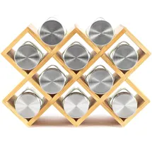 Hanseküche Gewürzregal Holz 10 Gläser 0 x 0 x 0 cm Braun