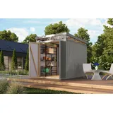 Gerätehaus KARIBU "Titanium 2,5", graualuminium, Metall, Gerätehäuser