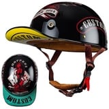 Motorrad Halbschalen Halbhelm Halbschalenhelm Baseballmütze-Helm Baseball Cap Motorradhelm Mit ECE-Zulassung Cruiser Chopper Scooter Helm Für Bike Cruiser Chopper Moped Scooter