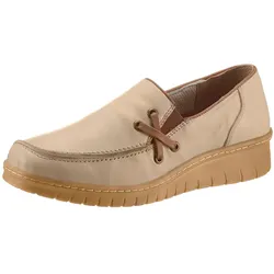 Slipper LORETTA, Damen, Gr. 41, beige, Leder, sportlich, Schuhe