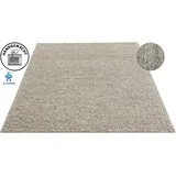 LeGer Home by Lena Gercke Wollteppich Ainhoa, handgewebt, Wolle, rechteckig, Höhe: 12 mm, einfarbig, Wolle, Teppich, Wohnzimmer, Schlafzimmer, Esszimmer beige 300 cm x 400 cm x 12 mm