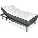 amuéblate online Dorsaltec Elektrisches Bett, verstärkt, Ergotop, 5 Ebenen, mit viskoelastischer Matratze Dorsaltec, 90 x 190 cm