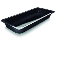 Lacor 66765J schwarz GN-Behalter Melamine GN 2/4X65MM, Melamin, Black,