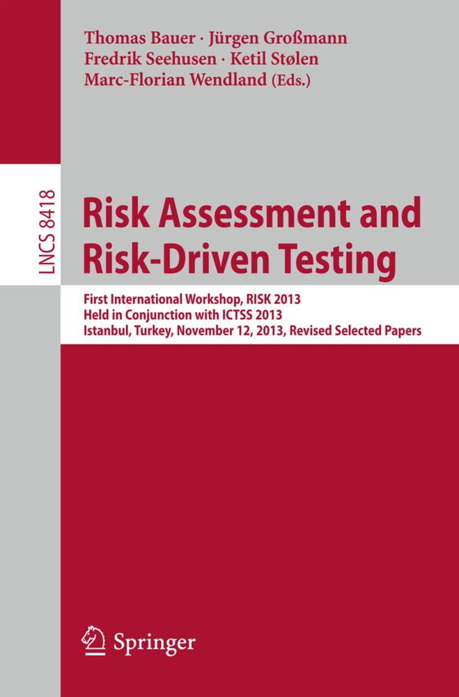Risk Assessment And Risk-Driven Testing  Kartoniert (TB)
