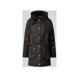 BARBOUR Regular Fit Wachsjacke mit Pattentaschen Modell Bower WAX', Oliv, 40