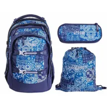 2be 2 be 4-tlg. Schulranzen-Set blau