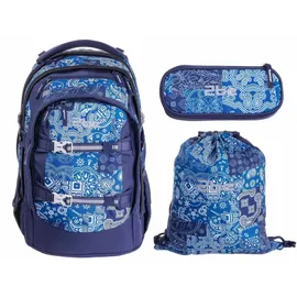 2be 2 be 4-tlg. Schulranzen-Set blau