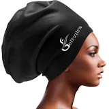 wasserdichte extra große Silikon Badekappen Turban für Schwarze Frauen Mädchen Männer mit Langen Haarzöpfen Dreadlocks um das Haar trocken zu halten