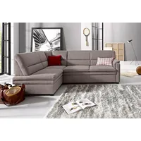 sit&more Ecksofa Pisa L-Form, mit Federkern, wahlweise mit Bettfunktion grau