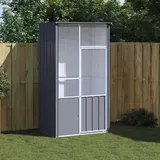 Emmtore Voliere Vogelvoliere Außen Aufzuchtkäfig All-in-One-Vogelkäfig Außenvoliere Käfig Vogelhaus Voliere Verzinkter Stahl,Anthrazit,115 x 78 x 200 cm