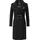 Navahoo Damen Mantel in Wollmantel-Optik langer Trenchcoat mit Reverskragen Wooly Schwarz Gr. M - M