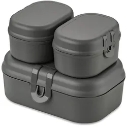 Koziol - Pascal Ready Mini Lunchbox-Set, nature ash grey