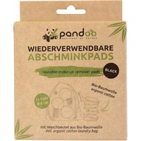 Pandoo, Wattestäbchen + Wattepads, Abschminkpad Bio-BW 10er schw.