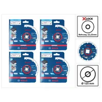 Bosch Professional, Schleifmittel, Bosch X-LOCK Diamant Metallscheiben Trennscheibe 125