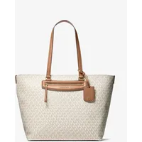 Michael Kors Jet Set Travel Shopper Kunstleder Beige/Weiß