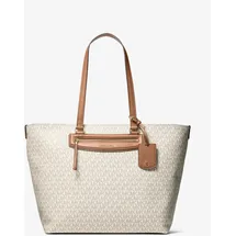 Michael Kors Jet Set Travel Shopper Kunstleder Beige/Weiß
