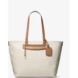 Michael Kors Jet Set Travel Shopper Kunstleder Beige/Weiß