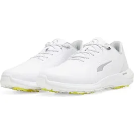 Puma PHANTOMCAT NitroTM + Golf Shoe, Puma White-Puma Silver-ASH Gray, 45 EU