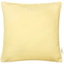 Tom Tailor Dekokissen TOM TAILOR HOME "Dove Signature" Gr. 1, gelb (hellgelb, sonnengelb, unifarben), B:40cm H:0,5cm L:40cm, Baumwolle, Polyester, Dekokissen_Sitzkissen_Kissenhüllen, mit Paspel, Kissenhülle ohne Füllung, 1 Stück